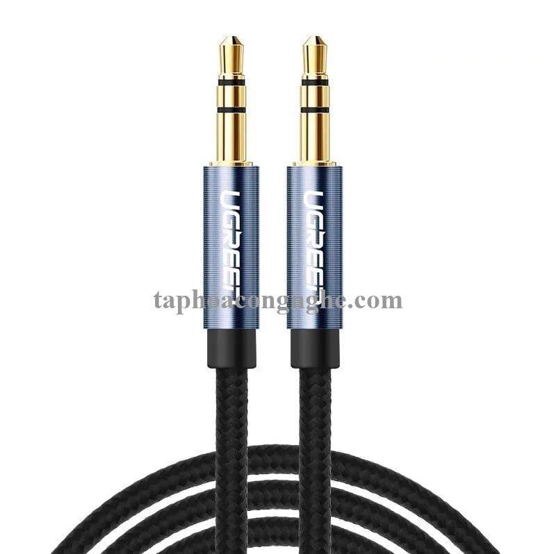 Ugreen 10689 5M màu Xanh Cáp âm thanh 2 đầu 3.5mm dương AV112 30010689